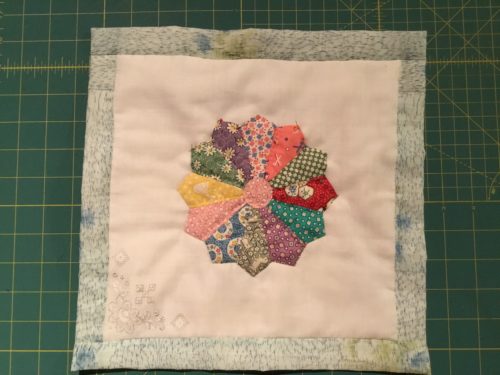 My last QAYG hankie Block so happy to have these all finished this month also. 